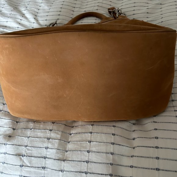 J Peterman Suede Mail Bag - Picture 3 of 8